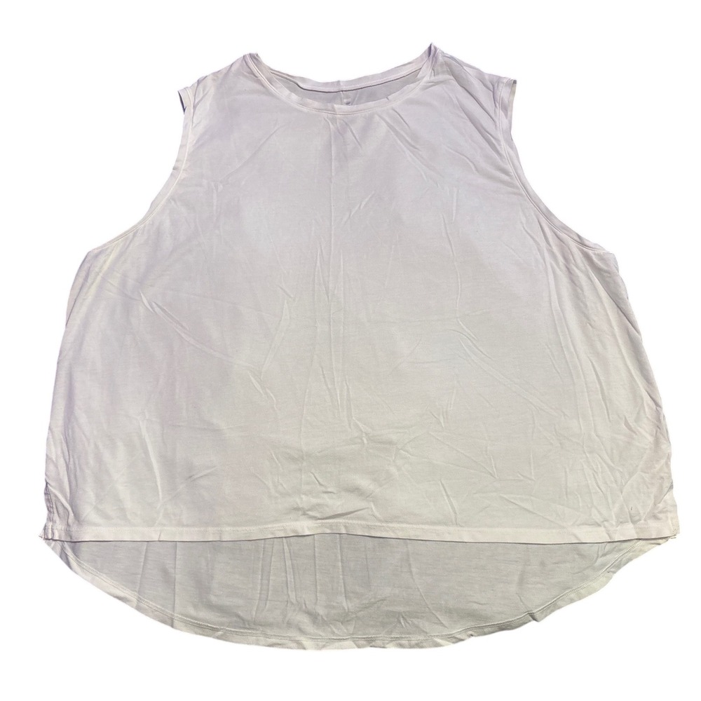 Tommy John Women White Sleeveless High Low Tank Top Plus Size 2X